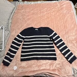 Ardene Navy and White Striped Sweater